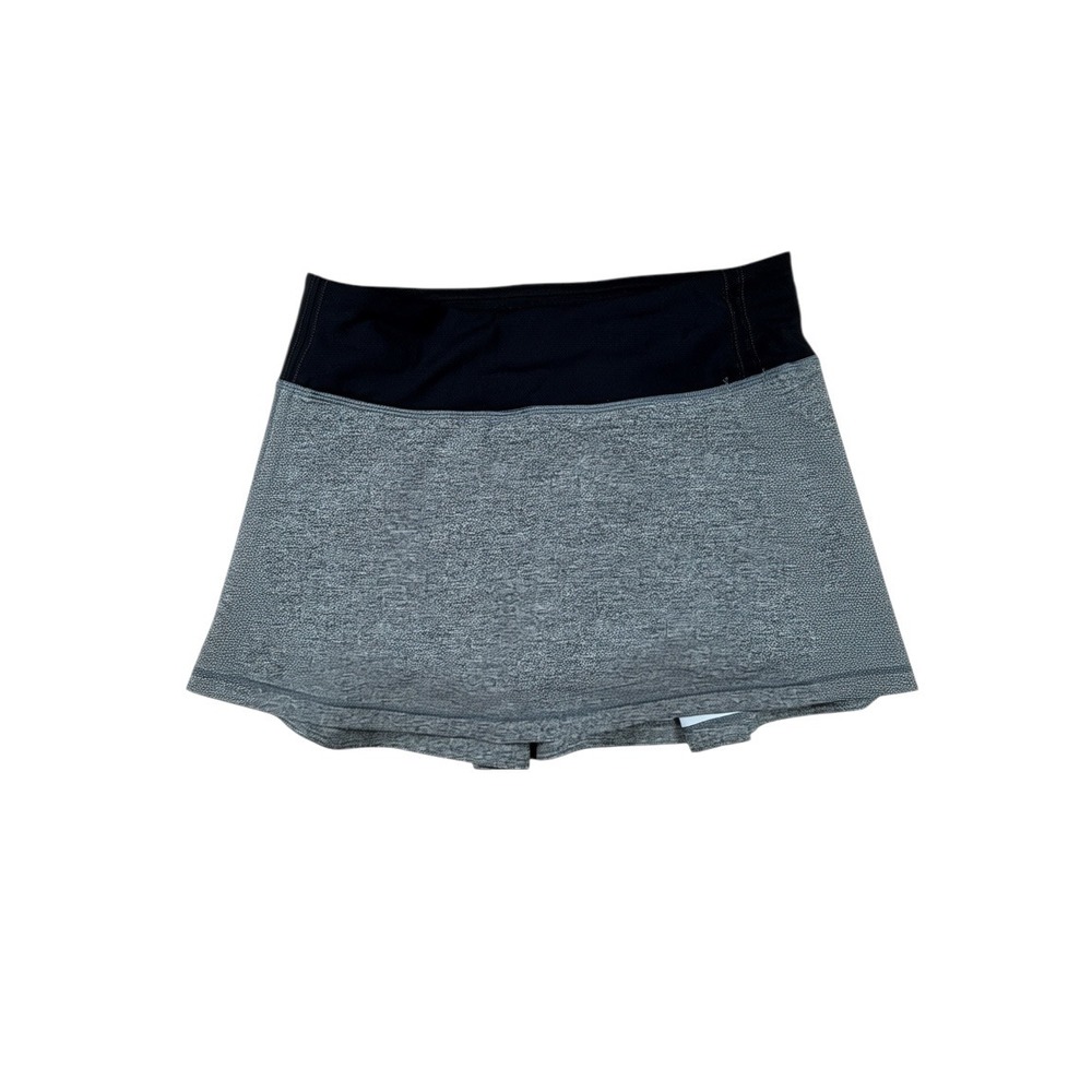 Lululemon Pace Rival Skirt Heathered Grey Black Athletic Tennis Running Size 2